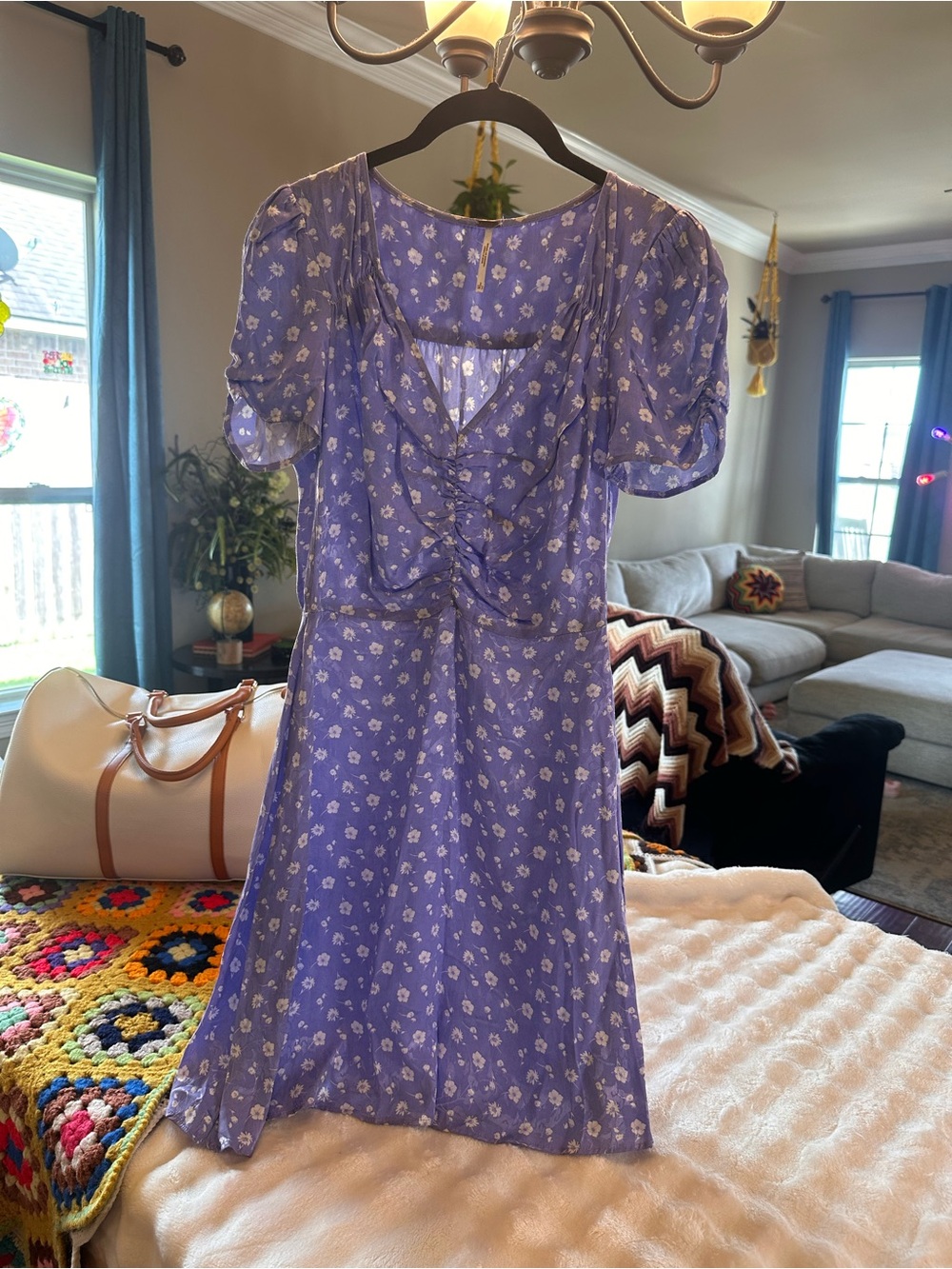 Free People Lavender Floral Mini Dress - Women - Picture 4 of 7